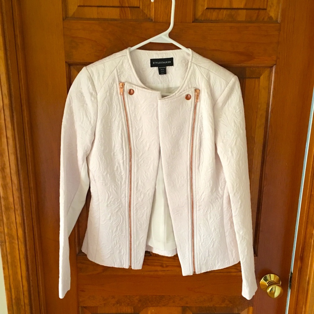 White Stylestalker moto style jacket Sz 6